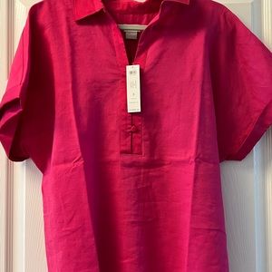 Chicos NWT size 3/XL. Linen bright pink